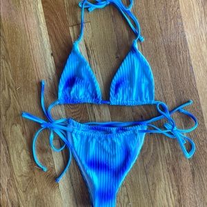 SHEIN VELVET OMBRÉ RIBBED BIKINI
